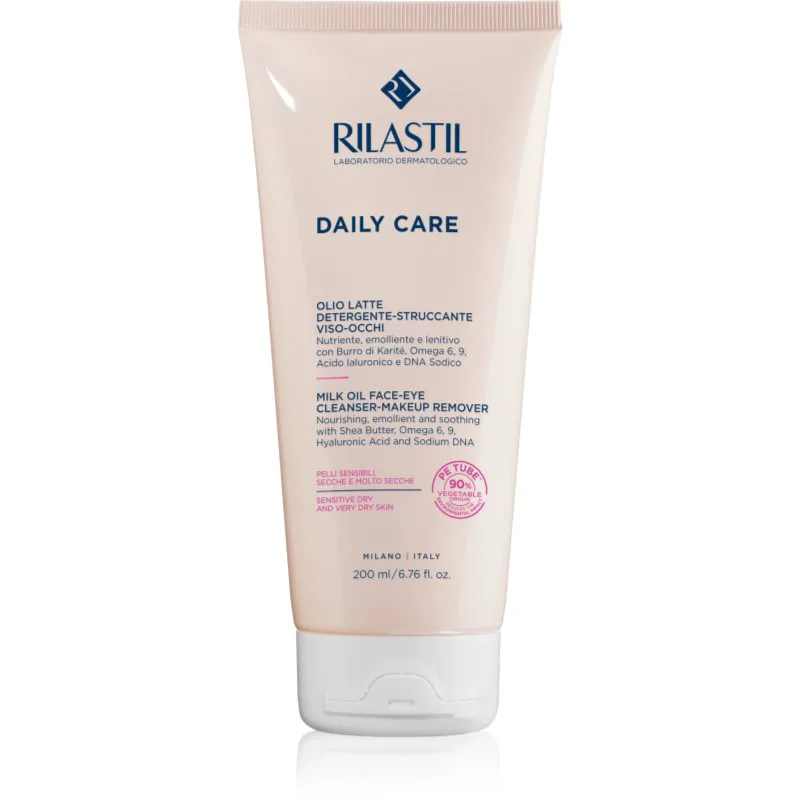 Rilastil Daily Care απαλό γαλακτωμα ντεμακιγιάζ για ευαίσθητη και ξηρή επιδερμίδα 200 ml