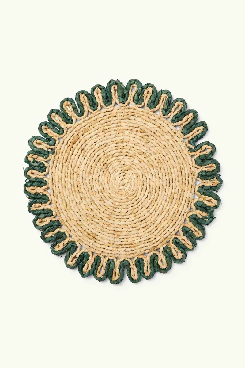 Coincasa σουπλά στρογγυλό με περίγραμμα 38 cm - 006812822 Πράσινο