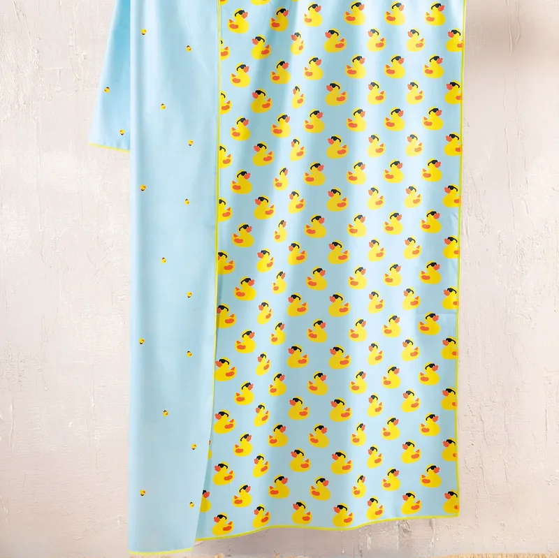 Πετσέτα Θαλάσσης Microfiber 2 Όψεων (90x160) Rythmos Duck Aqua