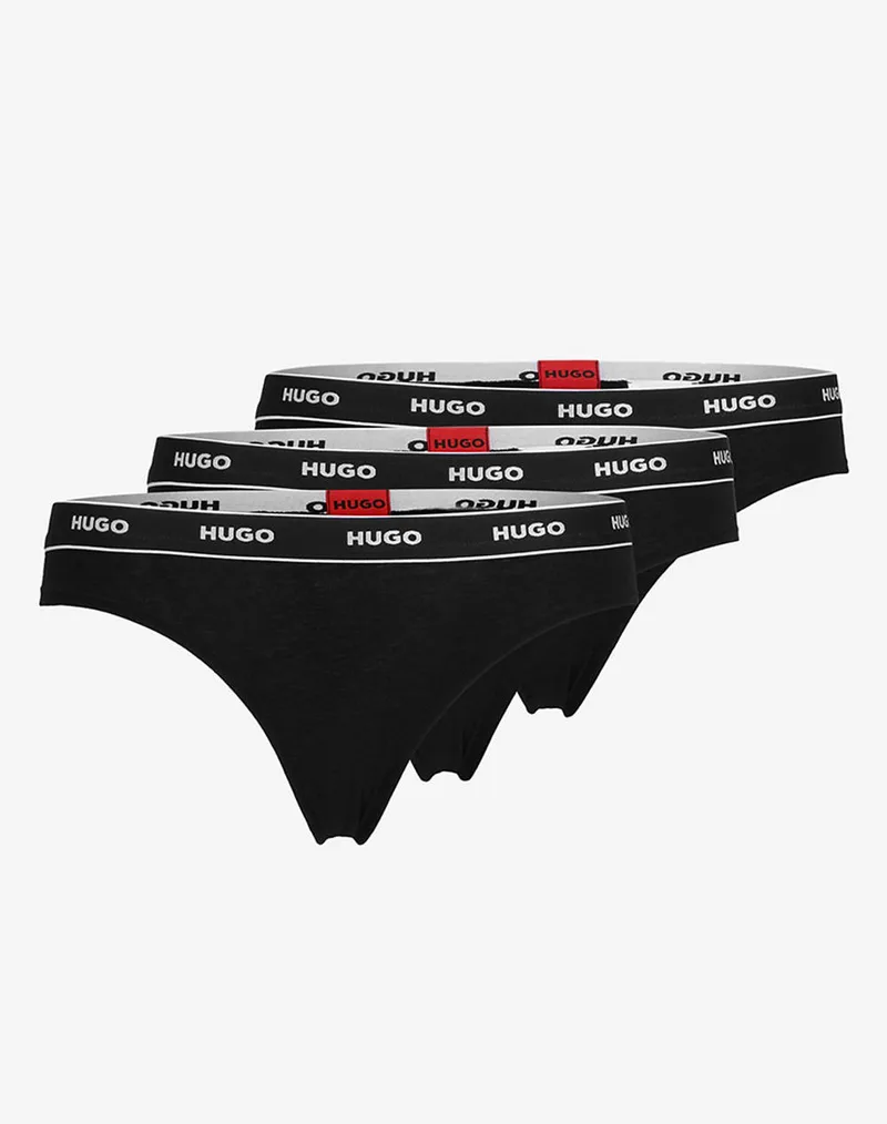 HUGO TRIPLET THONG STRIPE 10240727 01 50469681-001 Black