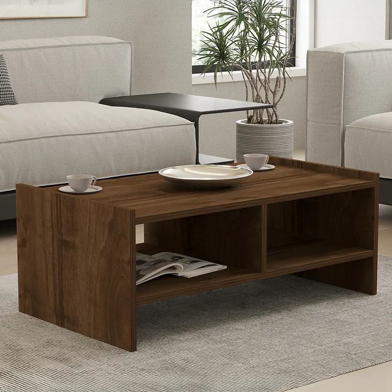 Τραπέζι Σαλονιού Pera - Walnut 835Puq2853 (90x35x50)