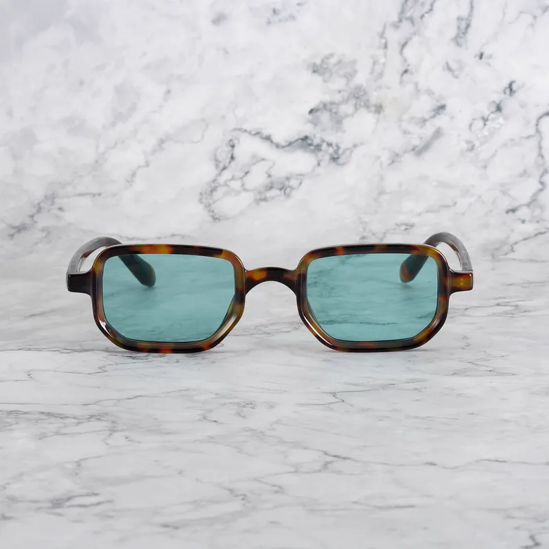 BILLIE Tinted Sunglasses | Tortoise | Turquoise Shades | Explicit Poets Sunglasses