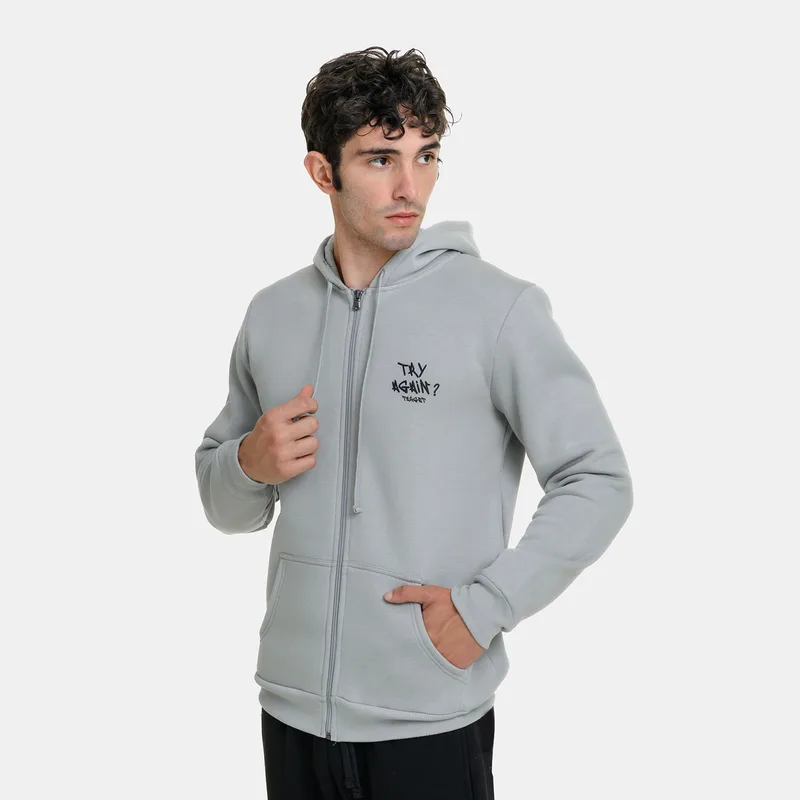 TARGET "GAME OVER" FULL-ZIP FLEECE HOODIE ΓΚΡΙ