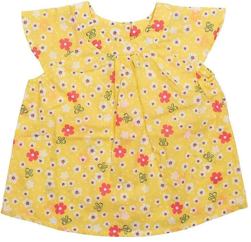 TOP ΜΕ ΚΟΝΤΟ ΜΑΝΙΚΙ BENETTON CA ΚΙΤΡΙΝΟ (62 CM)-(3-6 ΜΗΝΩΝ)