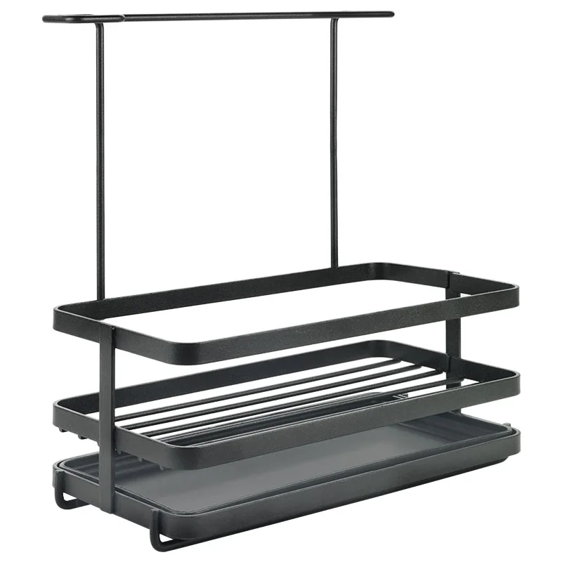 Βάση Οργάνωσης Νεροχύτη Με Κρεμάστρα Tokyo Lava Touch 23x11x24εκ. Metaltex 16-352902 (Χρώμα: Μαύρο) - METALTEX - 16-352902