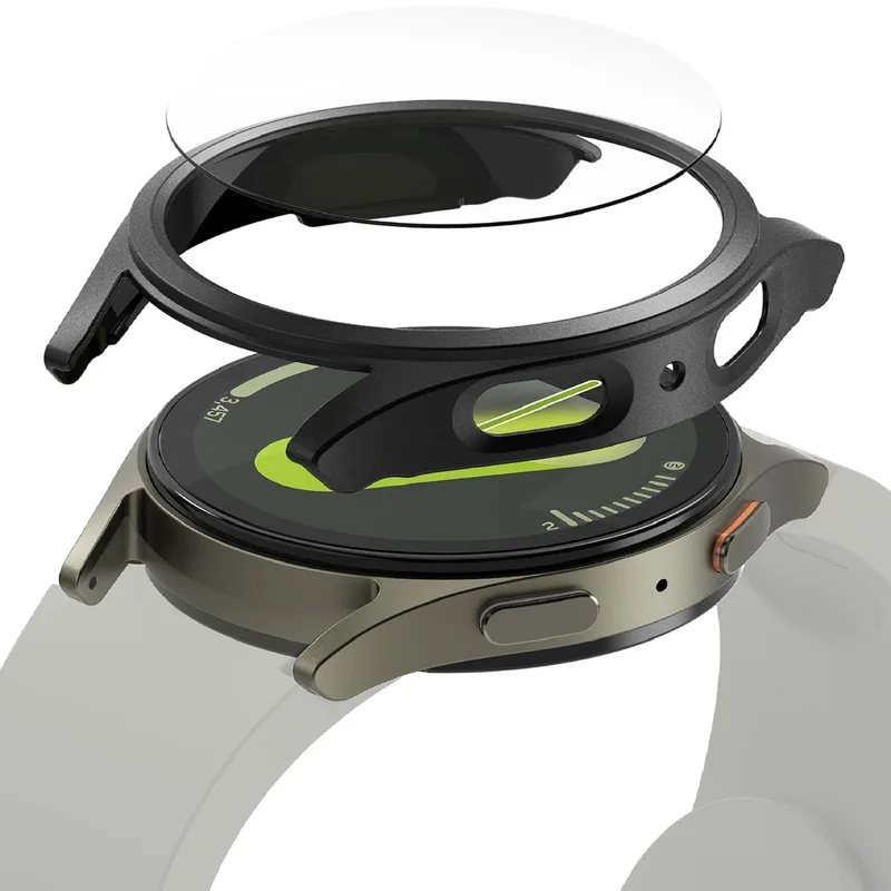 Θήκη & Tempered Glass Samsung Galaxy Watch 7 44mm Ringke Combo Pack Σκληρή & Αντιχαρακτικό Γυαλί Προστασίας Οθόνης - Titanium Black (8809961787898)