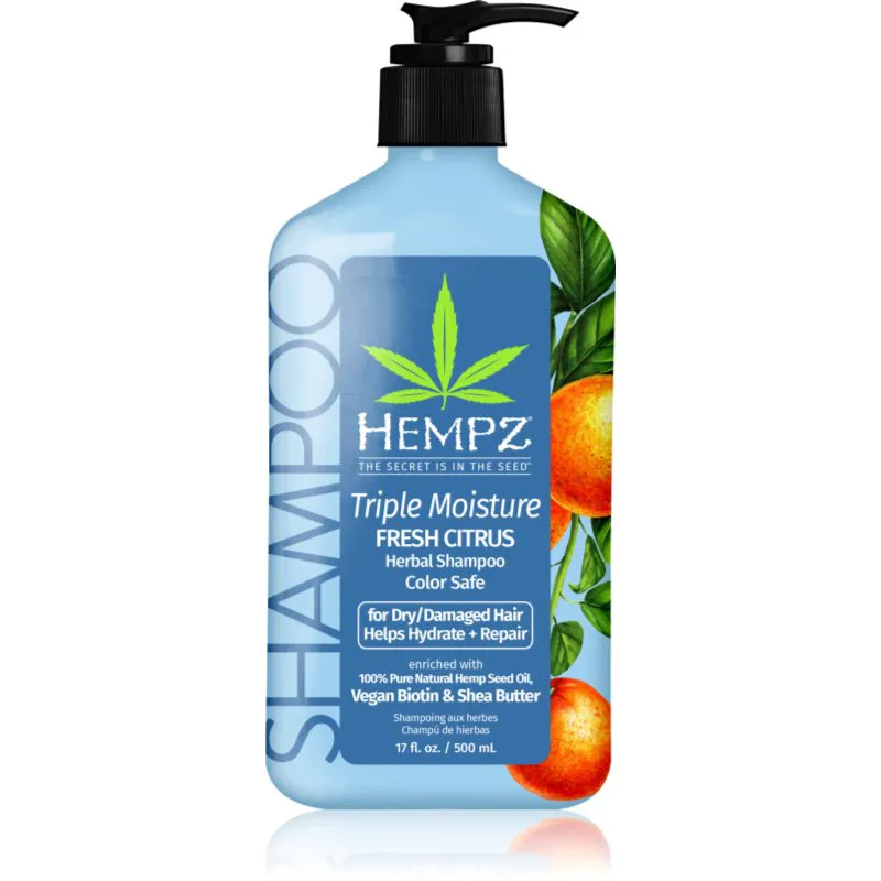 HEMPZ Triple Moisture ενυδατικό σαμπουάν για τα μαλλιά 500 ml