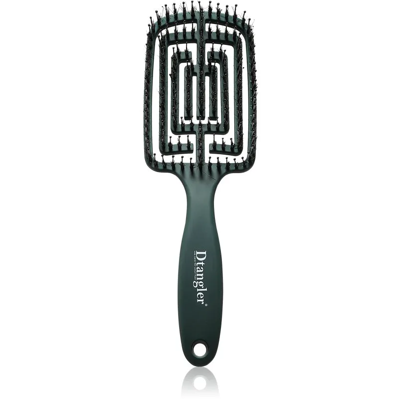 Dtangler Dry Blow, Glow And Go τετράγωνη βούρτσα για στέγνωμα χρώμα Emerald Green 1 τμχ