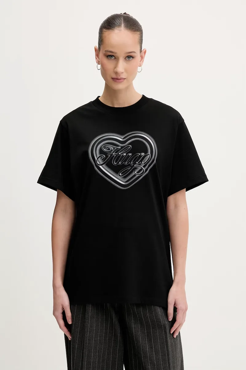 HUGO Blue t-shirt γυναικείο βαμβακερό Vintage Tee_B_8