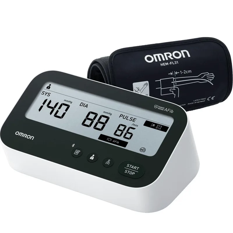 Omron M4 Connect AFib Blood Pressure Monitor Κωδ. HEM-7196T1-FLE Έξυπνο Πιεσόμετρου Μπράτσου με Λειτουργία Ανίχνευσης Κολπικής Μαρμαρυγής & Τεχνολογία Σύνδεσης Bluetooth με Κινητό 1 Τεμάχιο