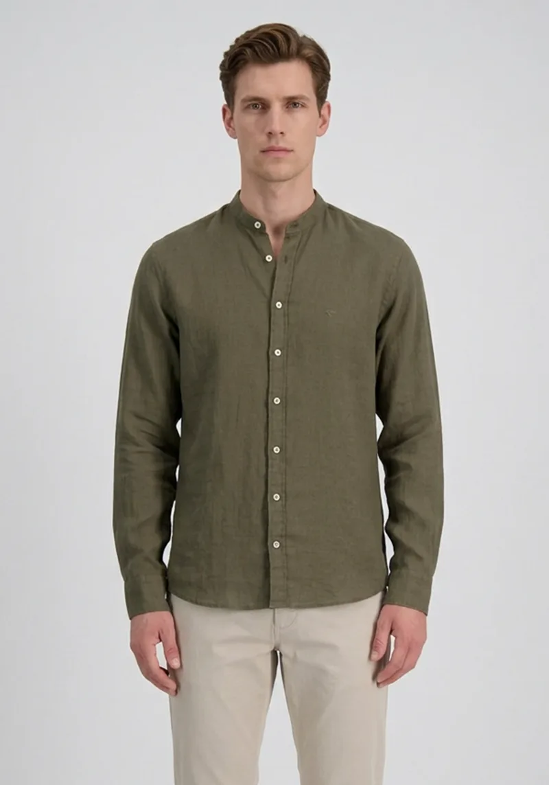 Fynch Hatton Πουκάμισο Linen - 1613 6008 719 Dark Khaki