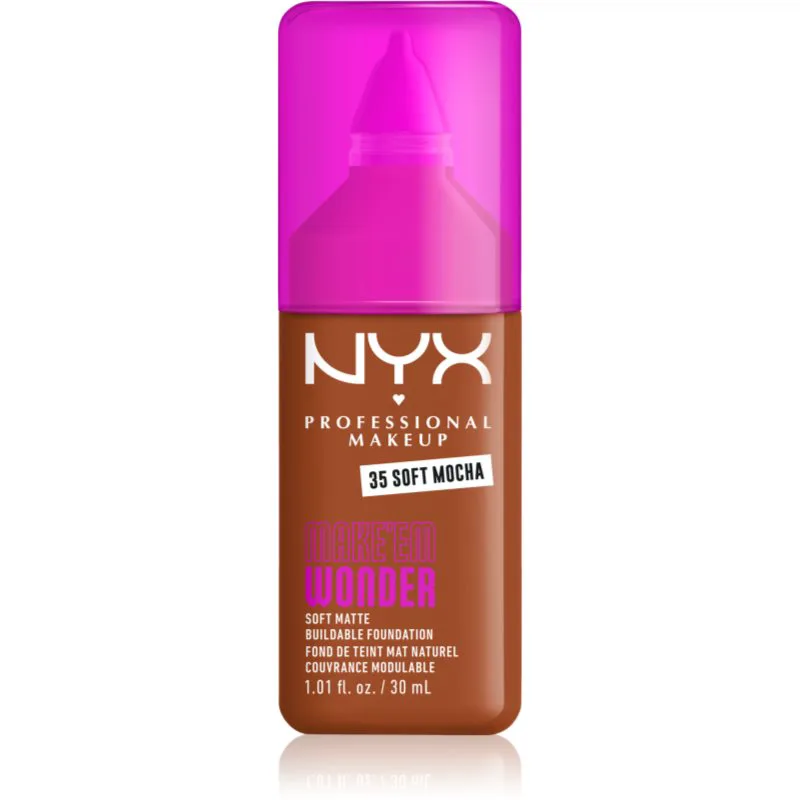 NYX Professional Makeup Make ‘Em Wonder ελαφρύ ματ μεικ απ απόχρωση 35 Soft Mocha 30 ml