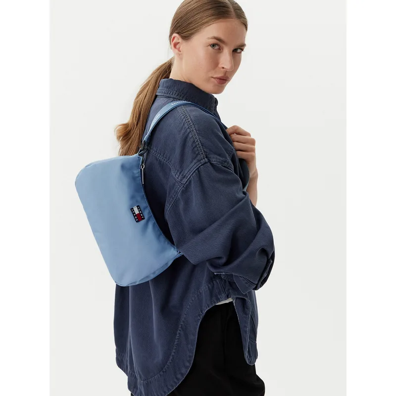 Τσάντα Tommy Jeans Tjw Ess Daily Shoulder Bag AW0AW18768 Ανοιχτό μπλε