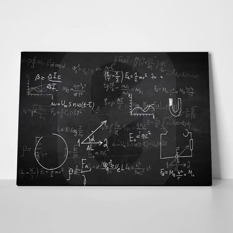Πινακας σε καμβά PHYSICAL FORMULAS CHALKBOARD