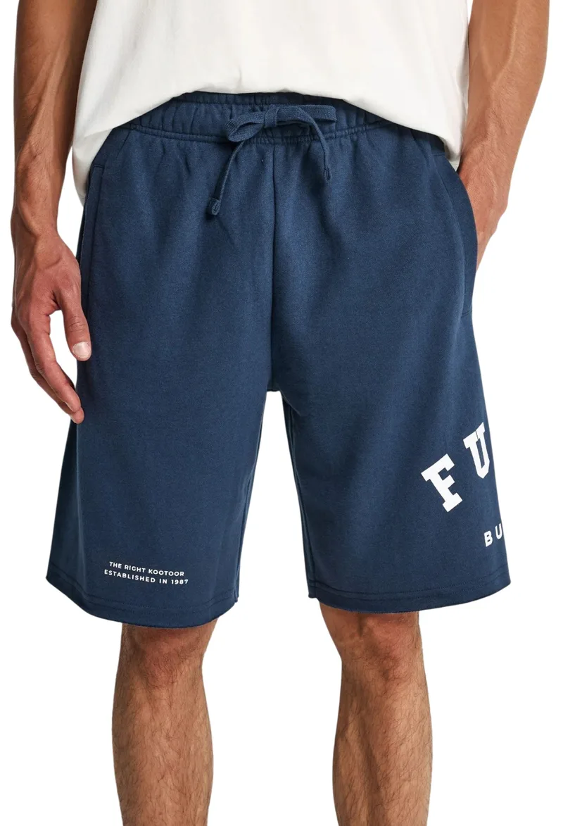 Βερμούδα Funky Buddha Αθλητική Με Τυπωμένο Logo FBM013-051-03-MIDNIGHT BLUE Ανδρικό