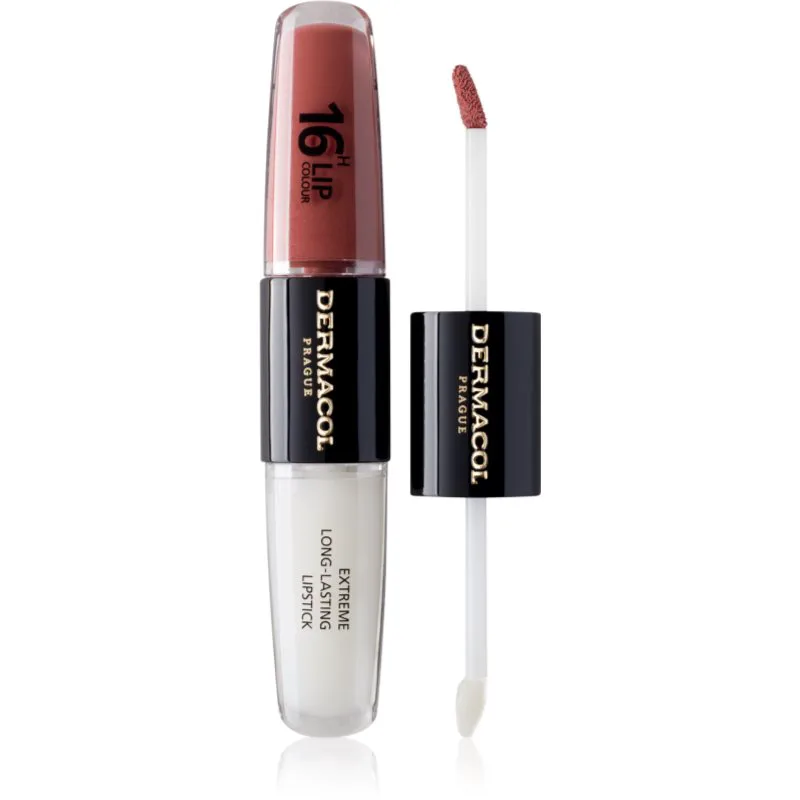 Dermacol 16H Lip Colour μακράς διαρκείας κραγιόν και λιπ γκλος απόχρωση 33 Viva Glam 2x4 ml