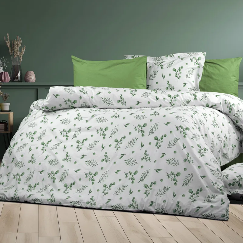Φανελένια Παπλωματοθήκη Υπέρδιπλη 220x240 Dimcol Myrtle 351 Green