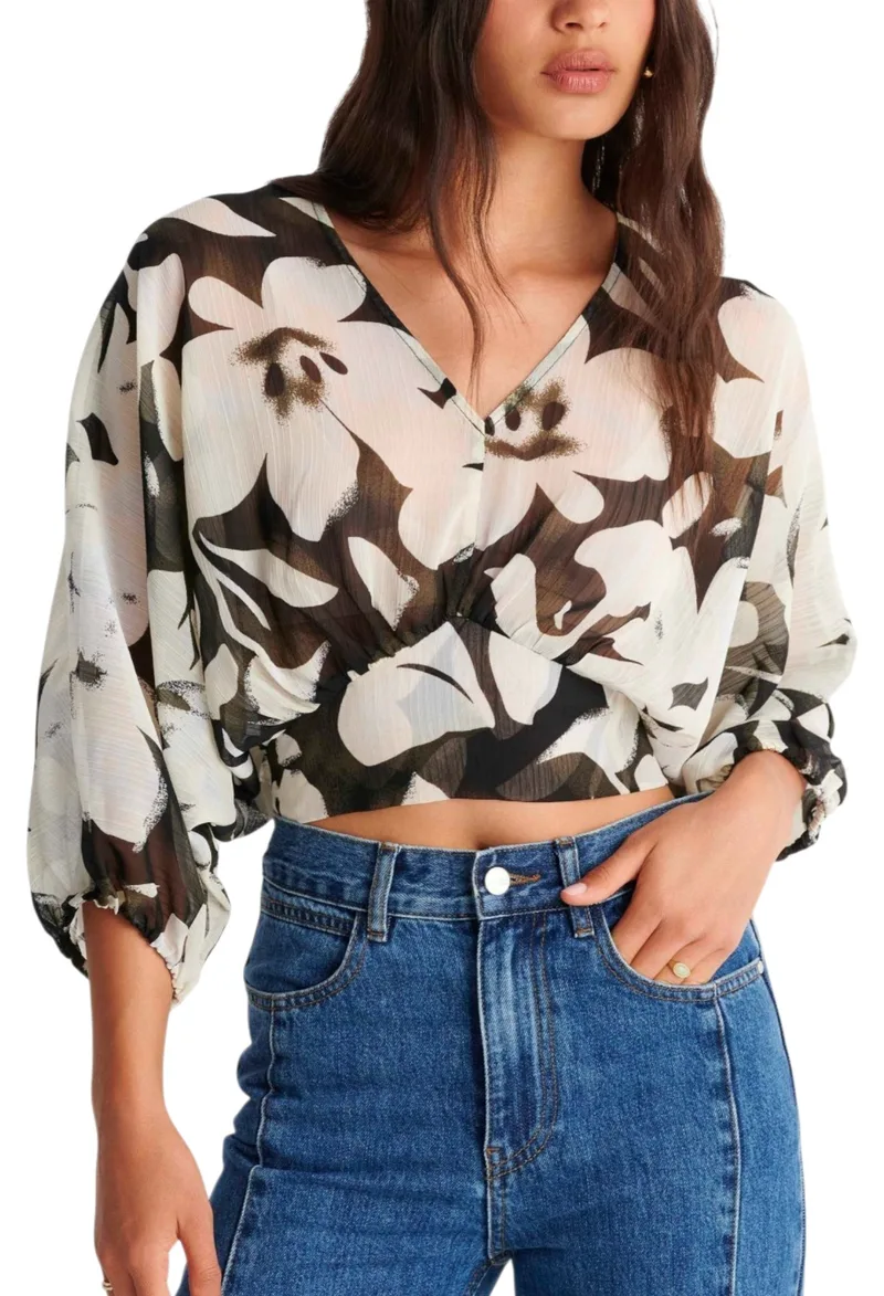 Top Ale Φλοράλ Με Δέσιμο Πίσω 8923049-MULTICOLOR Γυναικείο