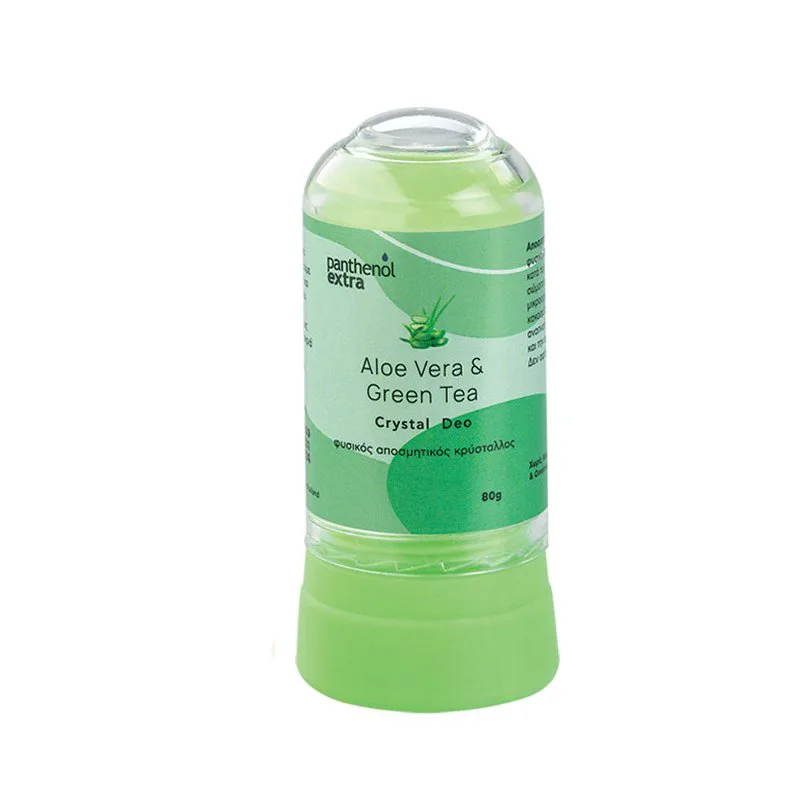 Panthenol Extra Aloe Vera & Green Tea Crystal Deo Αποσμητικό Φυσικού Κρυστάλλου με Αλόη & Πράσινο Τσάι 80gr