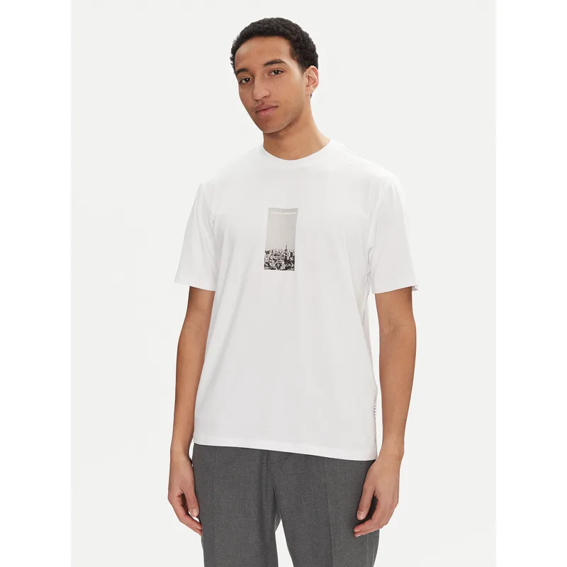 Jack & Jones T-Shirt Pacer Photo 12273775 Λευκό Relaxed Fit