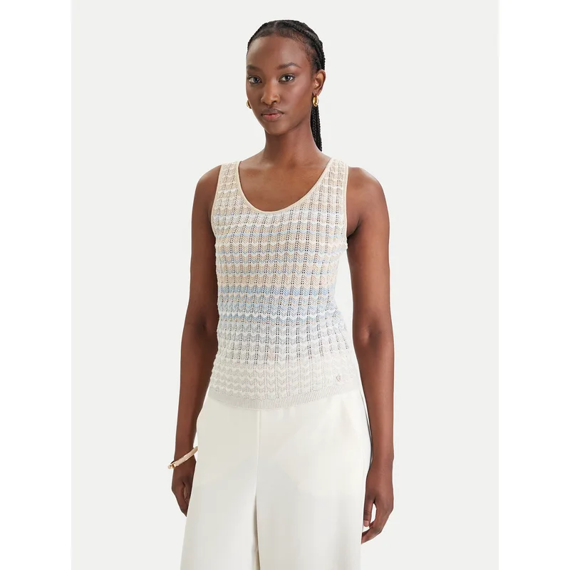 Guess Τοπ W6GR08 Z0589 Μπεζ Regular Fit