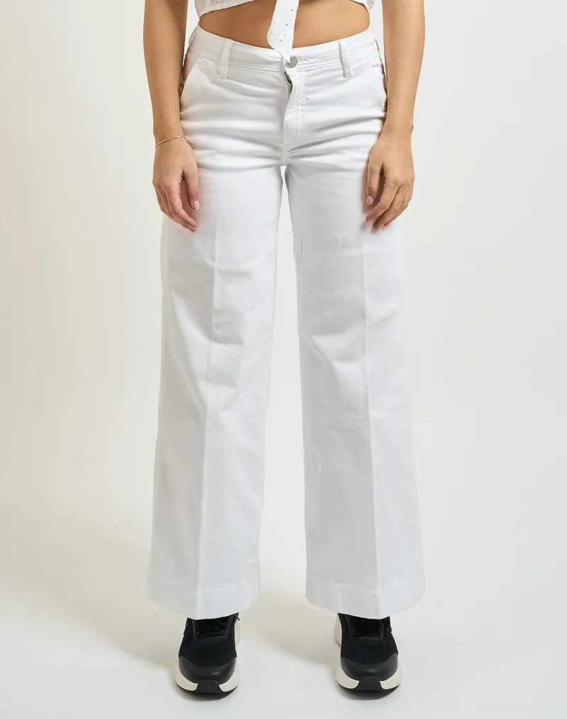 GUESS ZOYA WIDE LEG CROP ΠΑΝΤΕΛΟΝΙ ΓΥΝΑΙΚΕΙΟ W6GA1LD0707-PLYC OffWhite