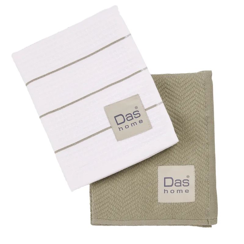 Das home σετ ποτηροπανα 2τμχ 30χ50 0827 green, white