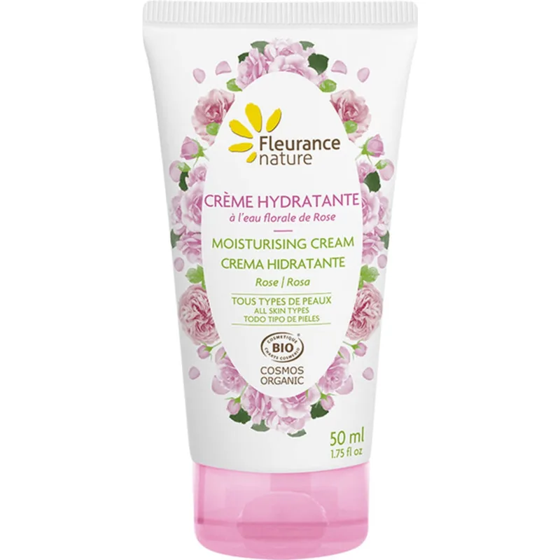 Fleurance Nature MOISTURIZING cream with organic ROSE FLORAL water All skin types 50ml