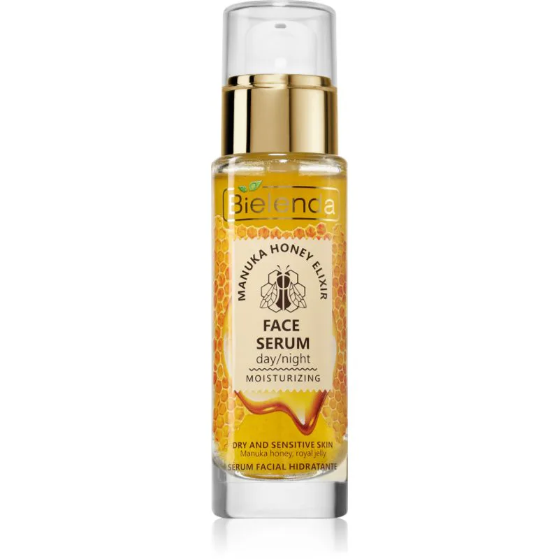 Bielenda Manuka Honey βαθιά θρεπτικός και ενυδατικός ορός για ξηρή και ευαίσθητη επιδερμίδα 30 γρ