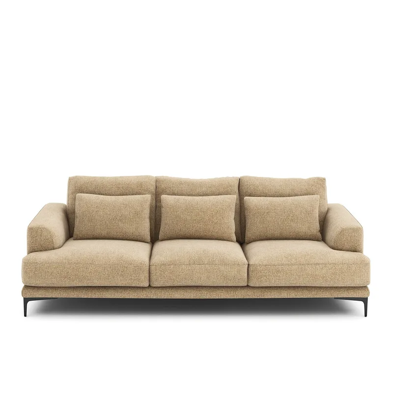 Καναπές με βαμβακερή ταπετσαρία Μ105xΠ217xΥ83cm