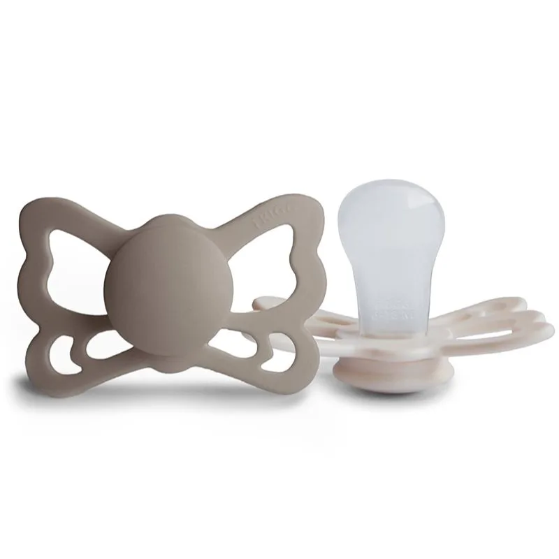FRIGG Butterfly Size 2:6-18 months πιπίλα Portobello/Cream 2 τμχ