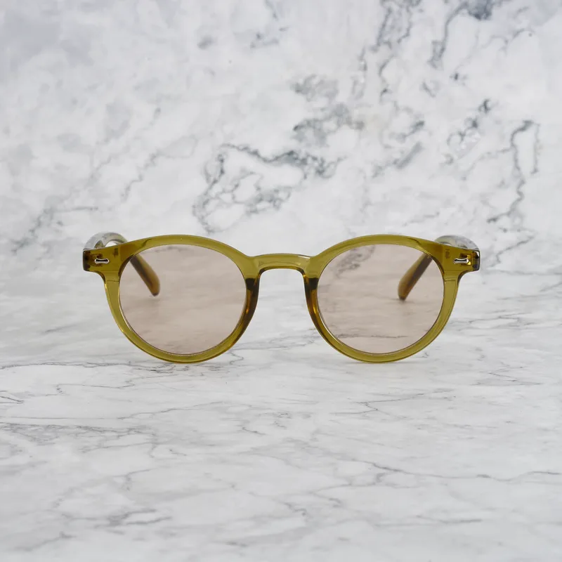 JAMES Tinted Sunglasses | Olive | Light Brown Shades | Explicit Poets Sunglasses
