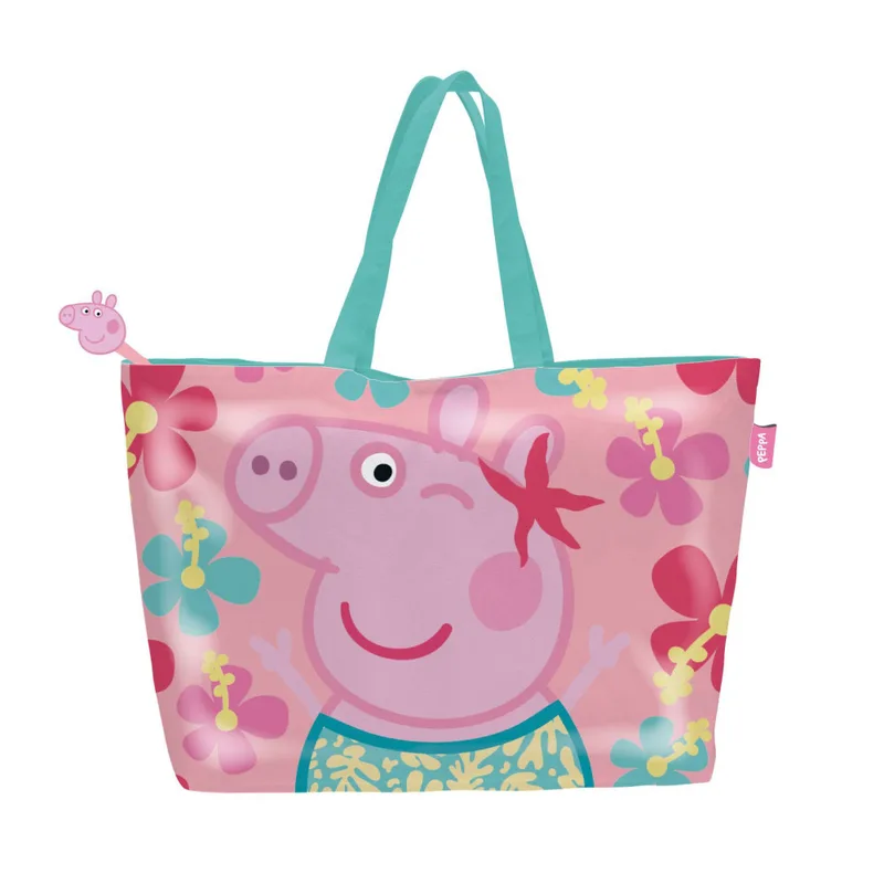 Peppa Pig Flower Τσάντα Παραλίας Μεγάλης Χωρητικότητας 48 x 32 cm Ροζ