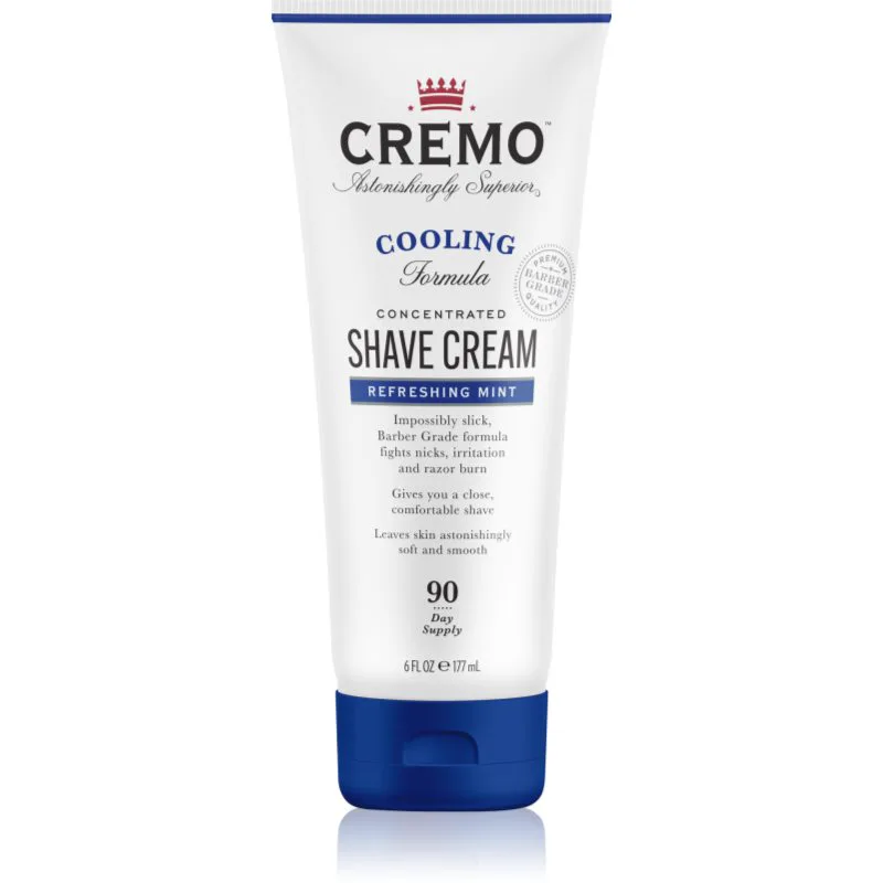 Cremo Refreshing Mint Cooling Shave Cream Κρέμα ξυρίσματος σε σωληνάριο για άντρες 177 ml