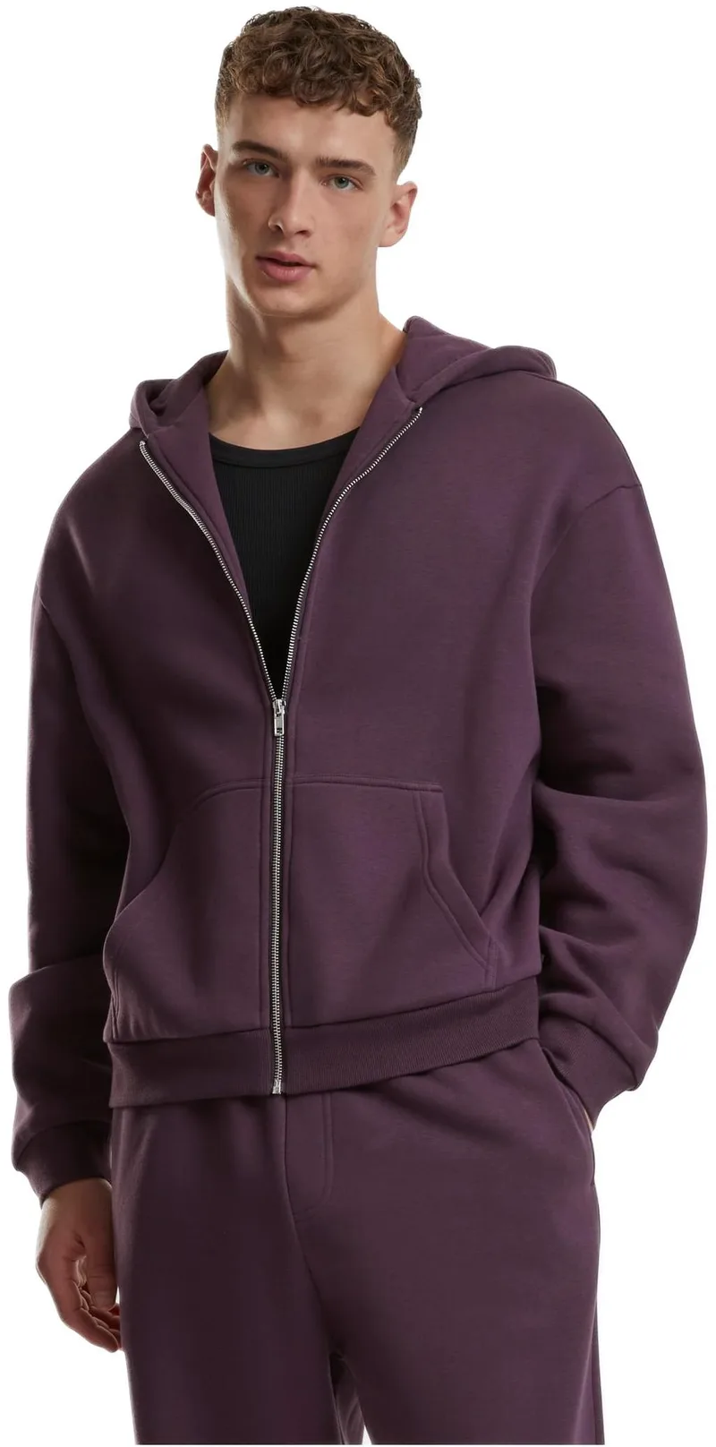 Zακέτα με Κουκούλα Fluffy TB7284 Urban Classics plumpurple
