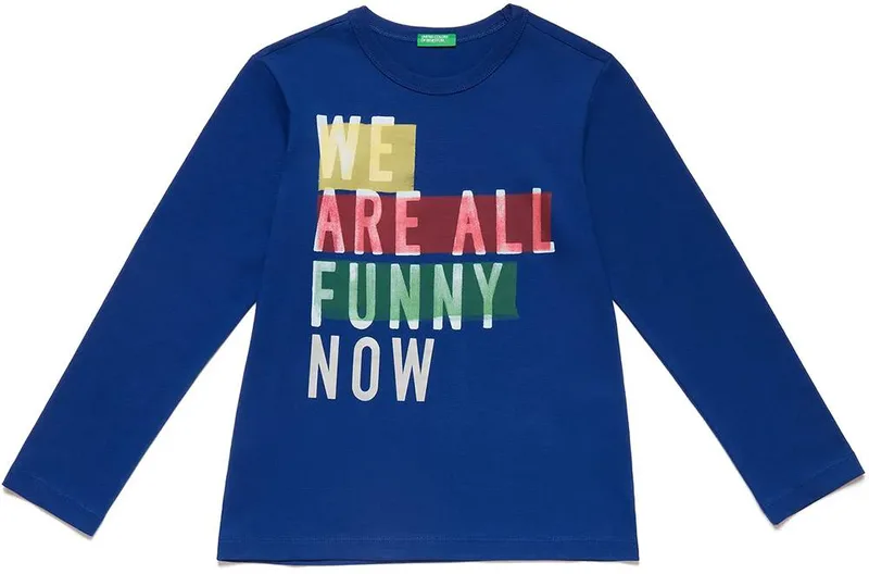 ΜΑΚΡΥΜΑΝΙΚΗ ΜΠΛΟΥΖΑ BENETTON COLORS BOY ΜΠΛΕ (82 CM)-(1-2 ΕΤΩΝ)