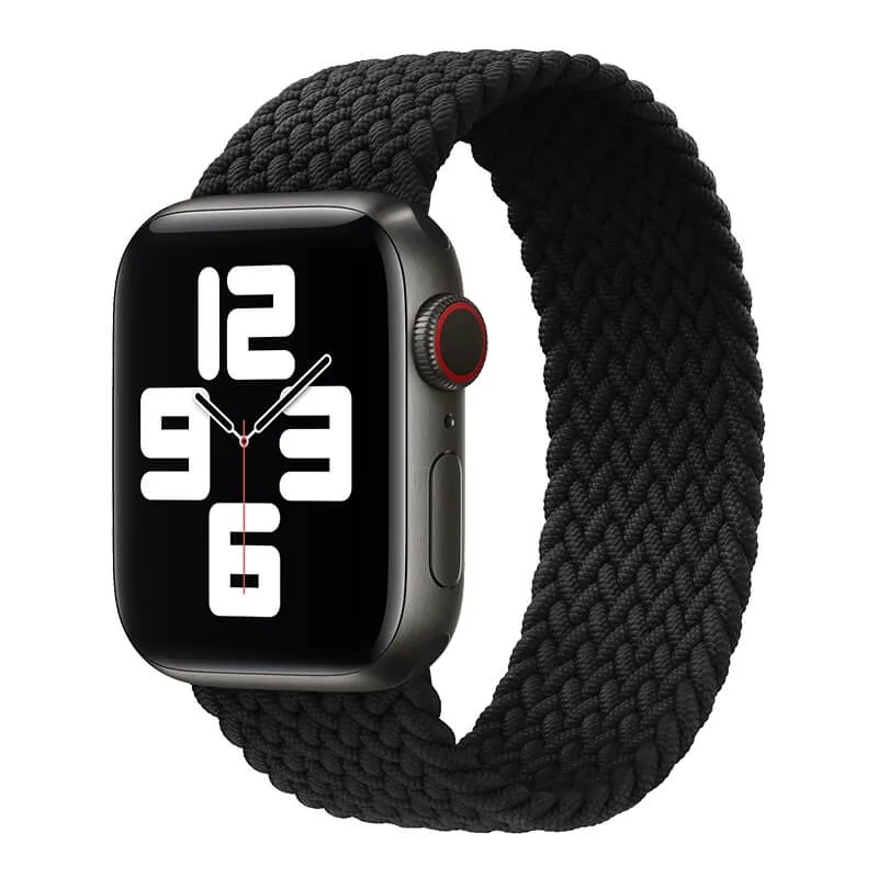 Hera Braided Black Λουράκι για Apple Watch 44/45/46/49mm (Size: L)