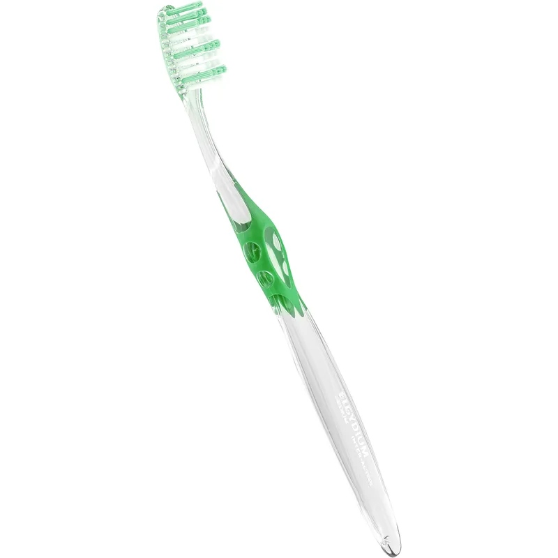 Elgydium Interactive Classic Medium Toothbrush Πράσινη Χειροκίνητη Οδοντόβουρτσα με Μέτριες Ίνες 1 Τεμάχιο