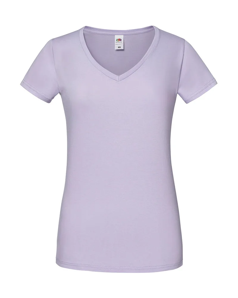 Γυναικείο T-shirt Iconic 150 V Neck 61-444-0 Fruit of the Loom Soft Lavender