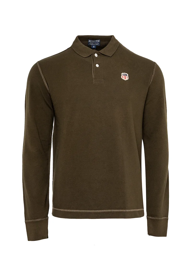 Ανδρική Terrnece Solid Pique Polo μπλούζα σε Custom γραμμή - 0437446 Hunter Olive