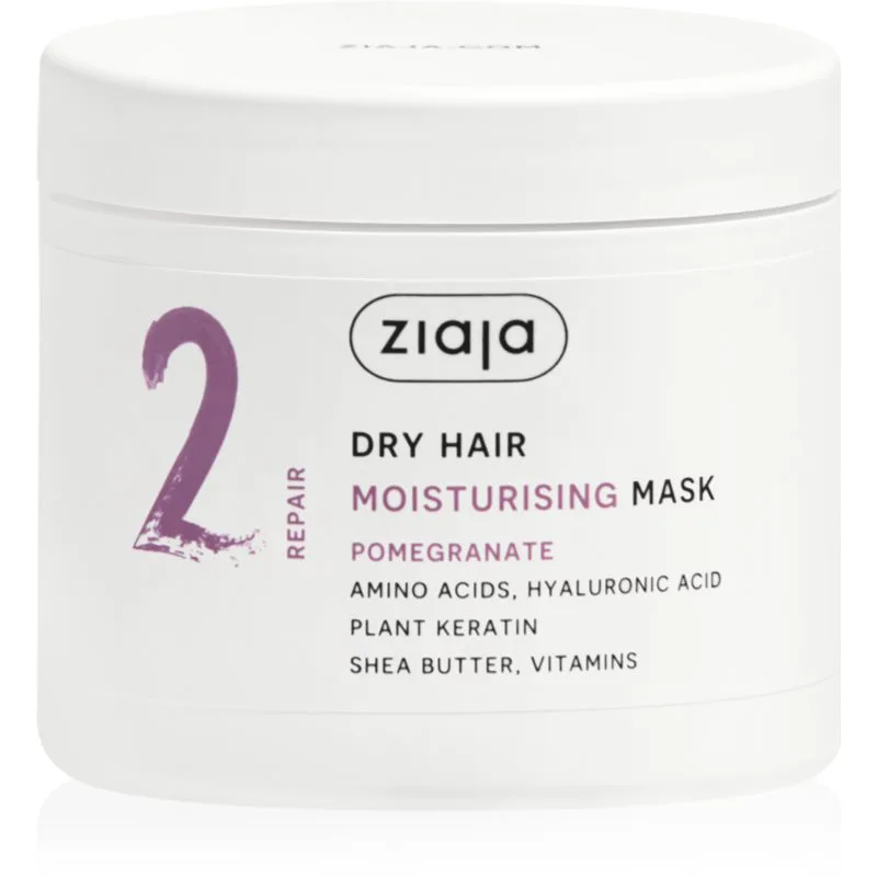 Ziaja Plant Essentials Pomegranate ενυδατική μάσκα για τα μαλλιά για ξηρά μαλλιά 350 ml
