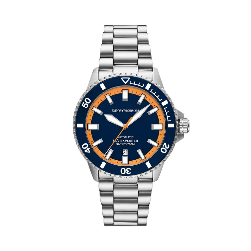 Ρολόι Emporio Armani Sea Explorer AR60090 Ασημί