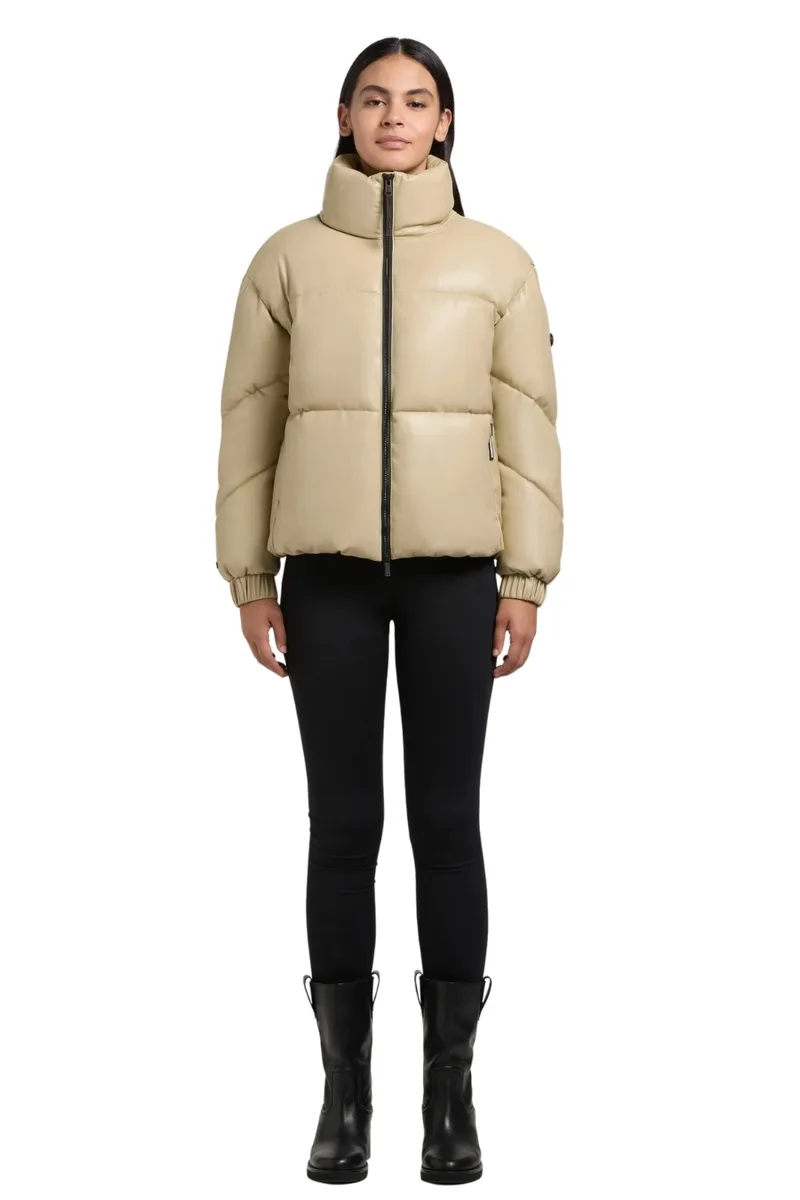 KHUJO KHALIA Γυναικείο Μπουφάν Μπεζ-1133JK253-BEIGE