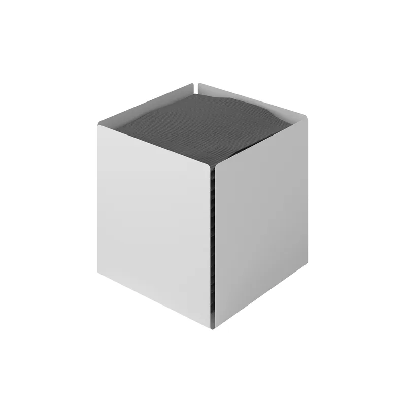 Θήκη Για Χαρτομάντηλα Ανοξείδωτη Matt White 13x13x13εκ. Pam & Co 123-033 (Υλικό: Ανοξείδωτο, Χρώμα: Λευκό) - Pam & Co - 123-033