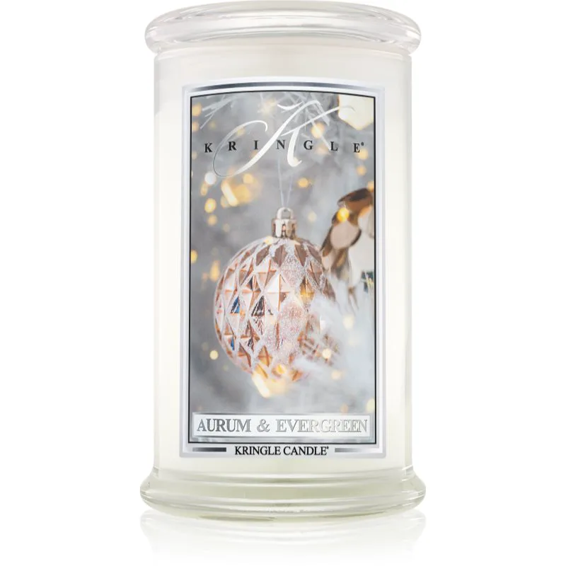 Kringle Candle Aurum & Evergreen αρωματικό κερί 624 γρ