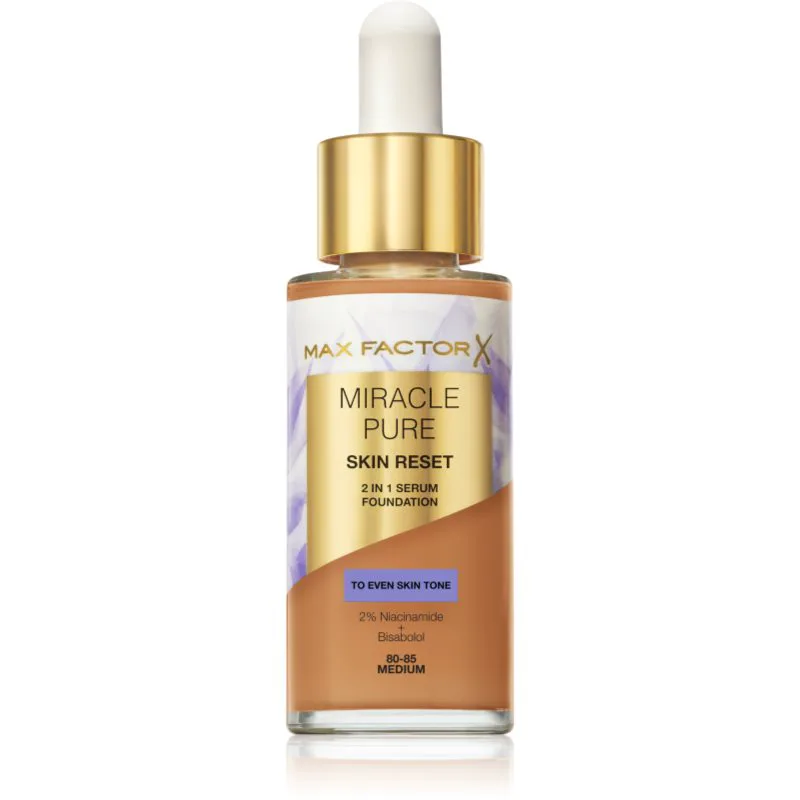 Max Factor Miracle Pure Foundation σε μορφή serum απόχρωση 80-85 Medium 30 ml