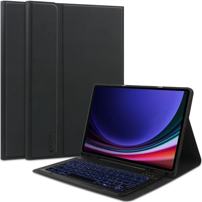 Tech-Protect SC Pen Smartcase Θήκη με Υποδοχή για Γραφίδα και Πληκτρολόγιο Bluetooth - Samsung Galaxy Tab S9 FE Plus 12.4" X610 / X616B - Black (9319456606324)