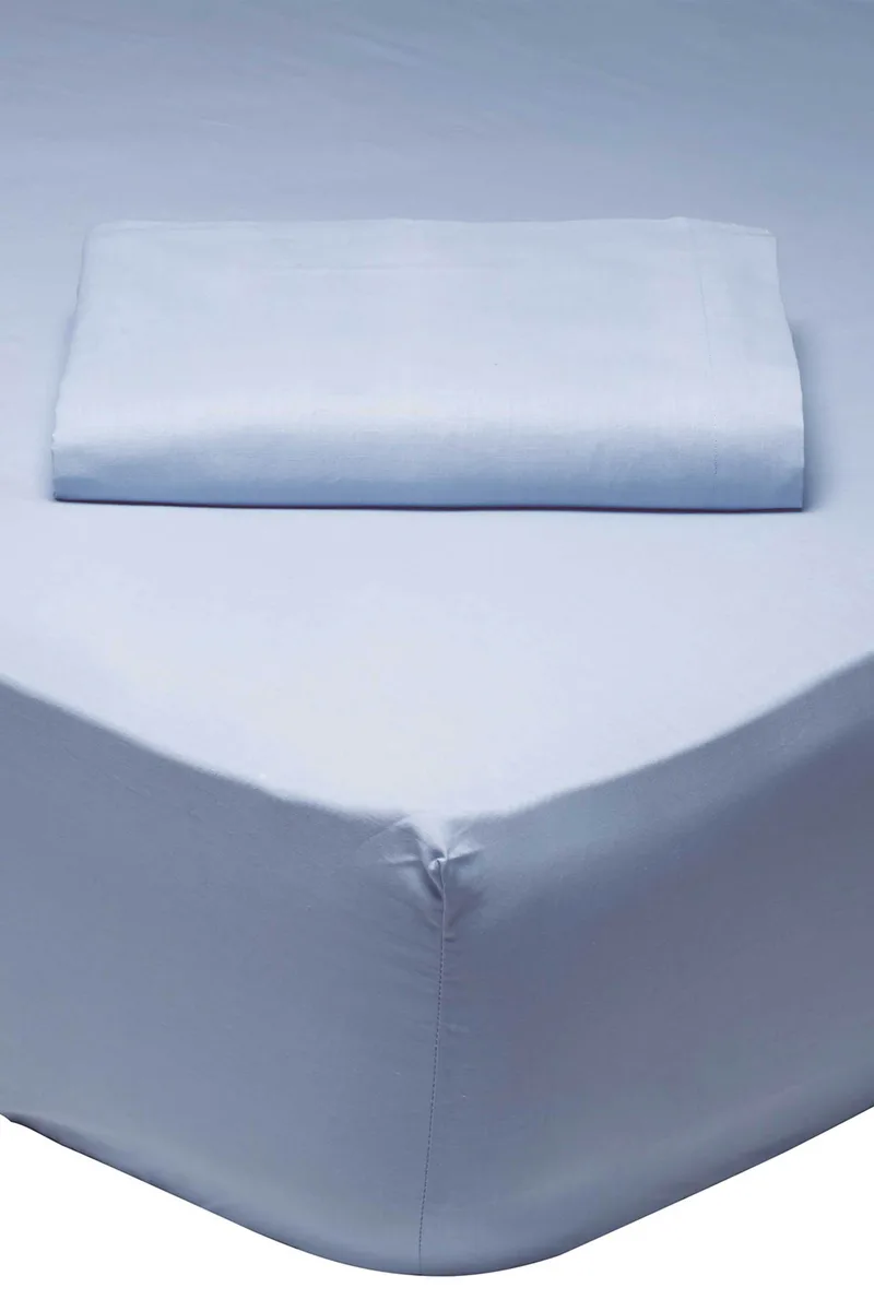 Das home σεντόνι ημίδιπλο με λάστιχο "1005 Colour Best" 120 x 200 + 35 cm - 422410041005 Μπλε Ανοιχτό