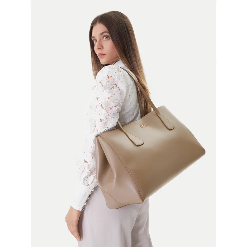 Τσάντα Calvin Klein Ck Snap Large Tote LV04F3502G Μπεζ
