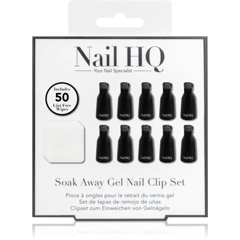 Nail HQ Soak Away Gel Nail Clip Set Σετ για αφαίρεση τζελ και ακρυλικών νυχιών